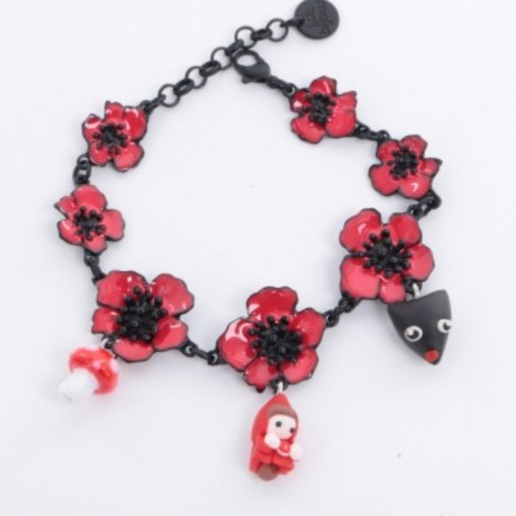 BRACELET WITH CHARMS RED RIDING HOOD LOLILOTA - Picture 1 of 3